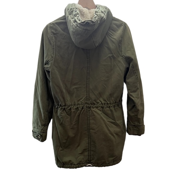 Abercrombie & Fitch Sherpa Lined Hooded Utility Coat Parka Size Small - Picture 9 of 16
